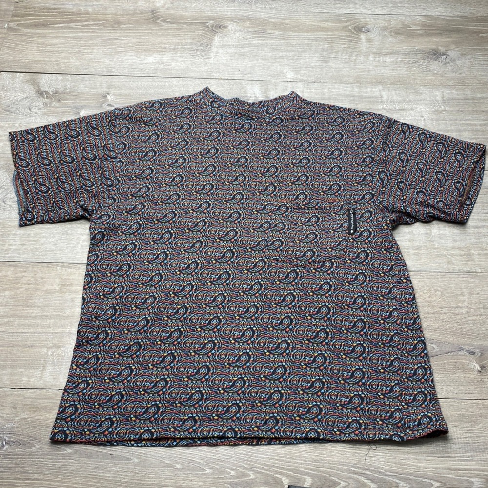 Gotcha T Shirt Men XL Vintage 90s Surf Paisley Mock Abstract Short Sleeve